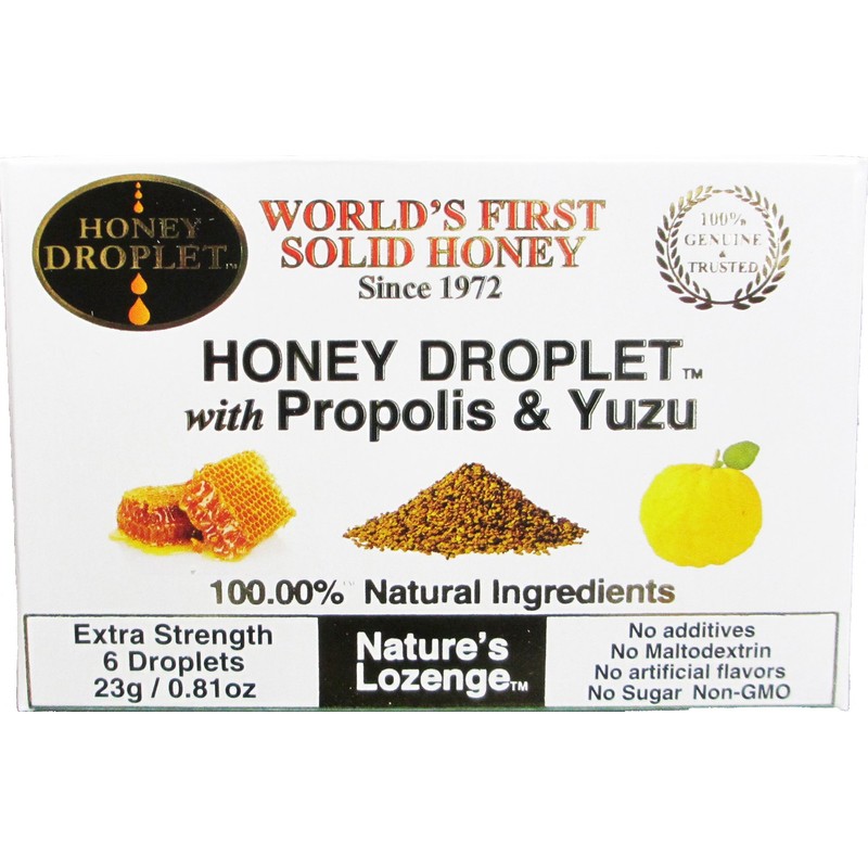 ハニードロップレット　プロポリス＆柚子入【23g（6粒）】