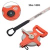 POWERTOOL 30M 100Ft Fiberglass Tape Measure with Double-Sided Scales and