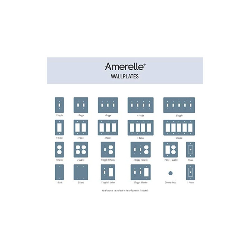 Amerelle 149TTRW Chelsea Wallplate, 2 Toggle / 1 Rocker, Steel,