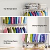 M MZG Heavy Duty Rolling Garment Rack 3 Tiers Adjustable