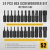 AEJ 49-Pack Screwdriver Bit Set, Hex Head Drill Bit Set,