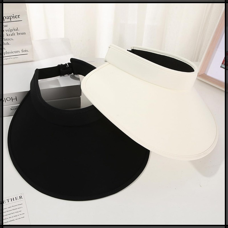 White Fang CZ919 Folding Sun Visor, UV Protection, Portable Hat,