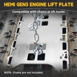 Wyckoff Engine Lift Plate, Gen 3 Hemi Engine Removal Tool 5.7 6.1 6.2 6.4 V8, Heavy-Duty Hoist Stand & Low Clearance Design