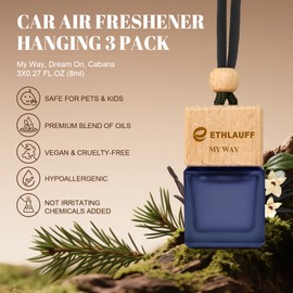 Car Air Freshener Hanging 3 Pack - My Way, Dream On, Cabana Hotel Collection Diffuser Oil Inspired The One Hotel, Car Fresheners for Women & Men, 45+ days Long Lasting Fragrance, 0.27 FL OZ/8ML