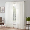 Eclipse Chelsea Modern Sheer Window Curtains, White, 52 x 108