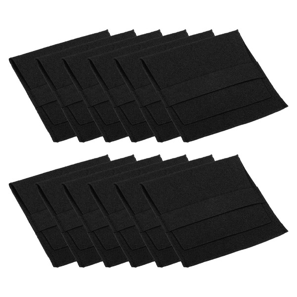 PATIKIL 8x8cm Jewelry Pouches with Band, 16 Pack Microfiber Portable