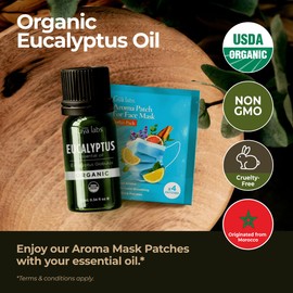 Gya Labs Organic Eucalyptus Essential Oil - 0.34 Fl Oz - for Skin, Hair, Diffuser, Aromatherapy, DIY Candle Making Scents