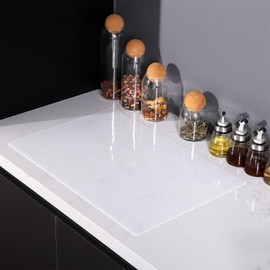 Silicone Mat for Kitchen Counter, Waterproof Countertop Protector Mat, Large Heat Resistant Silicone Place Mat, Dust-Resistant Silicone Table Mat, 23.23" *15.35"*1.5MM, Translucent