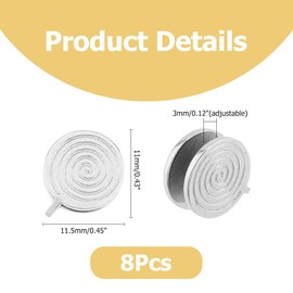 Hobbspring 8Pcs Pressure Earrings for Keloids Stainless Steel Clip Earrings Silver Compression Earrings Spiral Non-Pierced Earrings Metal Ear Cuff Adjustable Keloid Earrings for Women Men Ladies