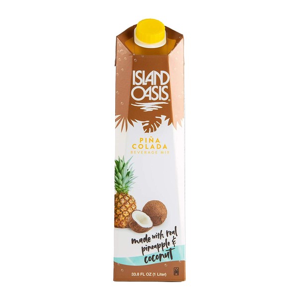 Island Oasis Pina Colada Fruit Puree Beverage Mix, 33.9 Ounce, 33.8 Fl Ounce (Pack of 12)