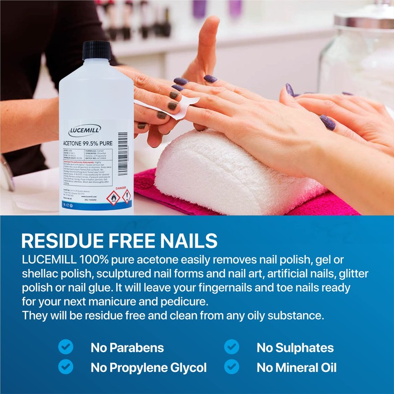 Lucemill Lucemill Pure Acetone Nail Polish Remover | 1 litre
