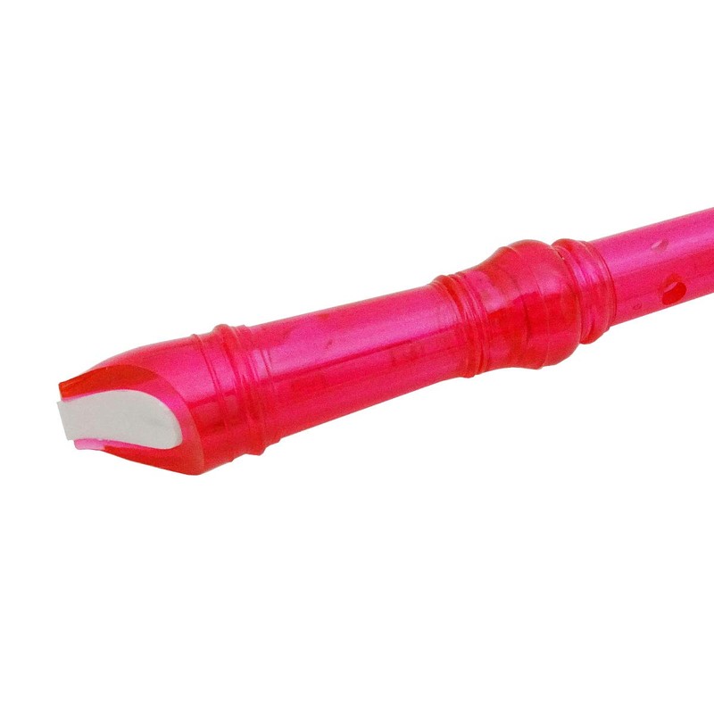 keepdrum RC002PK Soprano Recorder Transparent Neon Pink