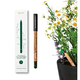 Sprout Wasserfester Eyeliner | Geschmeidiger Weicher Kohl Eyeliner| Vegane Rezeptur| Pflanzlicher Eyeliner-Stift mit Wildblumensamen | Umweltfreundliches Nachhaltiges Makeup-Geschenk | Schwarz