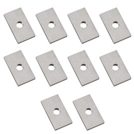 Tuercas cuadradas M6 304 rectangulares de acero inoxidable para maquinaria muebles conector 0.787x0.591x0.197 in (paquete de 10)