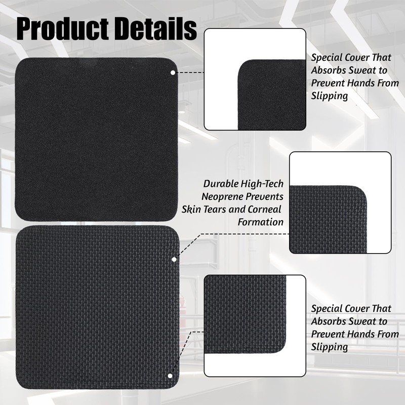 BOHUIZ Pack of 10 Grip Pads, Weight Training, Neoprene Grip