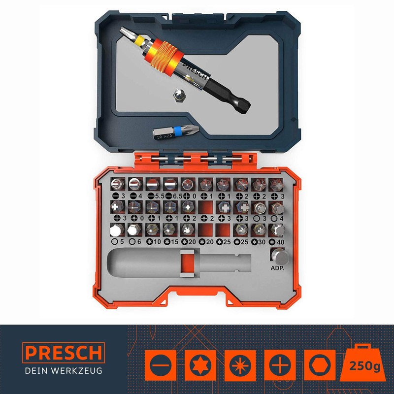 Presch Screwdriver Bit Set 32 ​​Pieces - Screwdriver Bits -