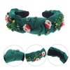 Healvian Xmas Rhinestone Knotted Headband for Women Festive Wide Twisted