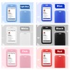 3 Pack Sliding ID Badge Holders Black Plastic Vertical ID