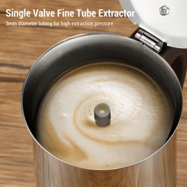 Mixpressos 304 Stainless Steel Stovetop Coffee Percolator, Percolator Coffee Pot Stainless Steel Camping Makers, Stovetop Pot for Brewing Heating Water Milk, Multifunctional (300ML)