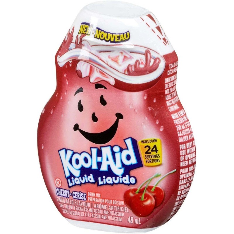 Kraft Heinz Canada ULC Kool-Aid Cherry Liquid Drink Mix, (48mL/1.6