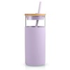 Tronco 20 oz Glass Tumbler with Lid and Straw, Iced