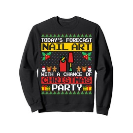 Nail Art Xmas Party Nail Technician Manicurist Christmas Sweatshirt