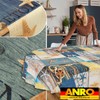ANRO Oilcloth Tablecloth Wax Tablecloth Washable Garden Tablecloth Round Oval