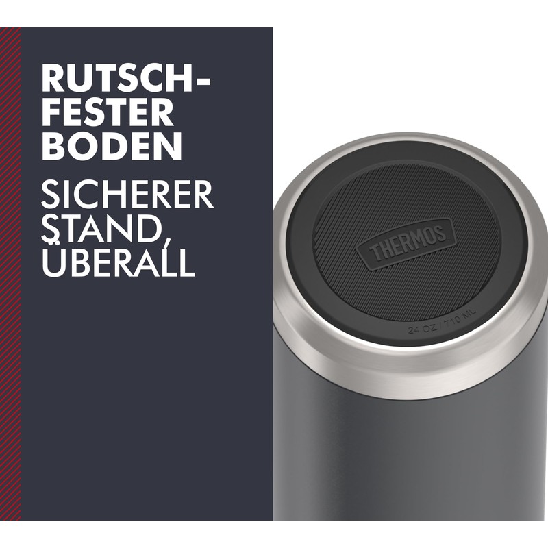 THERMOS Icon Beverage Bottle 0.71 L, Dark Grey/Graphite Matt, Stainless