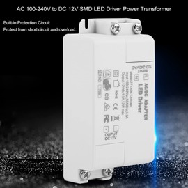240V to 24V Dimmable Led Driver 3A 372Dx82 Ac 100 240V to Dc 12V SMD Led Driver Switch Power Transformer for Led Strip Light (12W) (12W)