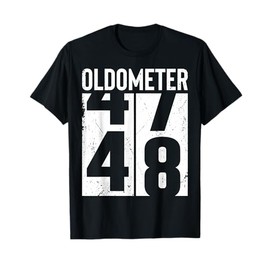 Funny 48 Years Old 48th Birthday Odometer Oldometer Gift Men T-Shirt