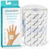 Vive Care Envoltura adhesiva transparente para vendaje, 6 x 10