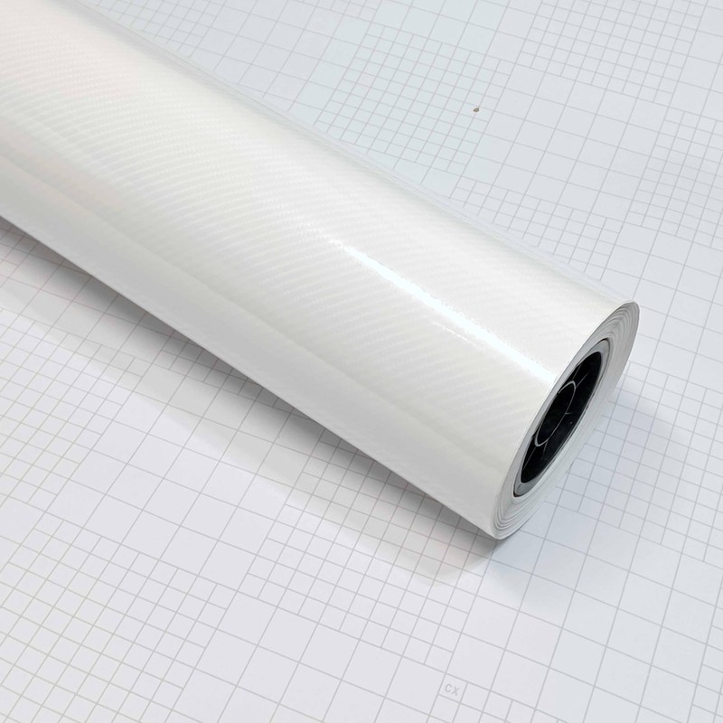 DIYAH 6D High Gloss White Carbon Fiber Vinyl Bubble Free