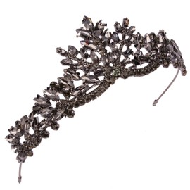 Navy Blue Queen Crown for Wedding - Crystal Tiaras and Crowns, Enhance Your Wedding Look with Regal Elegance