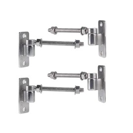 Stainless Steel J Bolt Gate Hinge with Dia M12 for Wood Fence, Heavy Duty Gate Hinge for Metal Gate Farm Gate (6" (4 Pack))