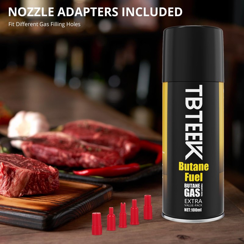 TBTeek Butane Refill, Ultra-Refined Lighter Fluid Refill, 100ml Butane Fuel