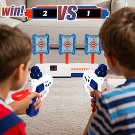 2 Gun Toys for 3 4 5 6 Year Old Boy,Nerf Gun Digital Target Gifts for 3 4 5 6 Year Olds Girls Boys Toys Age 3-6 Year Old Boy Presents Outdoor Games for Kids Garden Toys Easter Gifts for Kids