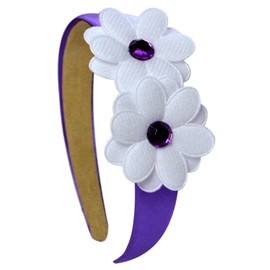 Funny Girl Felt Flower Girls Headband (Purple)