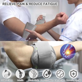 SENLINLIN Elbow Support for Men Women, Tennis Elbow Support Strap with Compression Pad, Comfy Adjustable Golfers Tennis Elbow Brace for Tendonitis, Arthritis, Sports & Daily Work