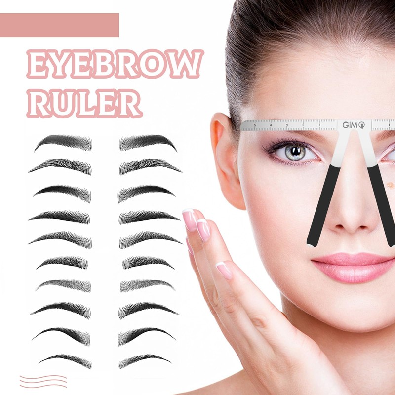 BAMTTOO Tattoo Eyebrow Tool Set 3 Point Positioning Ruler Scale