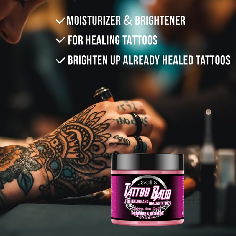 Jeallis Pink Tattoo Ointment for Artists and Aftercare, Tattoo Balm