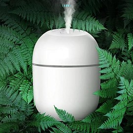 Mini humidificador, fuente de alimentación USB, adecuado para sala de estudio, recámara, habitación de bebé, oficina, coche, con LED de 7 colores,