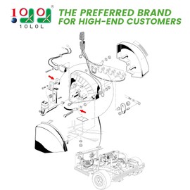 10L0L Golf Cart V-Glide Wiper Brush Fits Club Car DS 1989-Up, Replaces 1013860