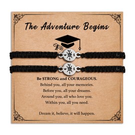 MANVEN Graduation Gifts Graduation Presents Class of 2024 College Graduate Gifts High School Compass Bracelet Inspirational Gifts for Him Her Friends Classmate Daughter Son BFF