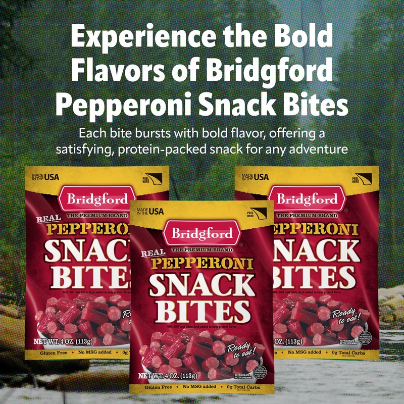 Bridgford Pepperoni Snack Bites 4 oz Pack of 2 -