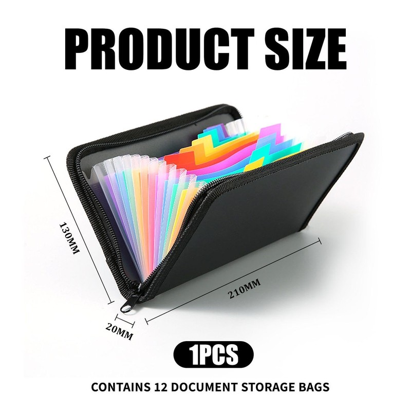 1 x Briefcase with 13 Compartments, Receipt Bag with Double-Sided