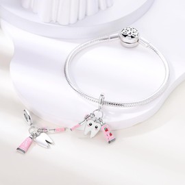 Hapour 925 Sterling Silver Charms for Bracelets Necklace European Jewelry Pendant Beads Charm for Women Mom