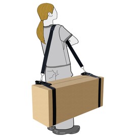 Shoulder Moving Straps with Cargo Tie Down Straps, Move, Lift, Carry, Lashing and Secure Straps for Safe and Efficient Moving of Heavy Objects, Furniture, and Appliances - 1 Person