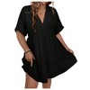 SOLY HUX Women's Plus Size V Neck Flowy Dresses Summer