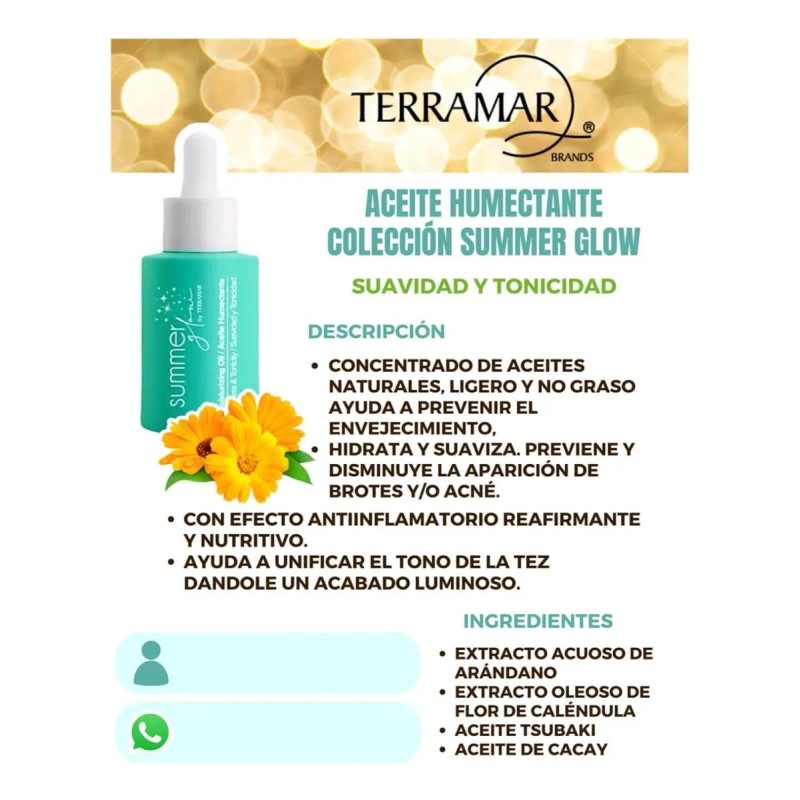 Set Facial Summer Glow Terramar Para Adolescentes 4productos