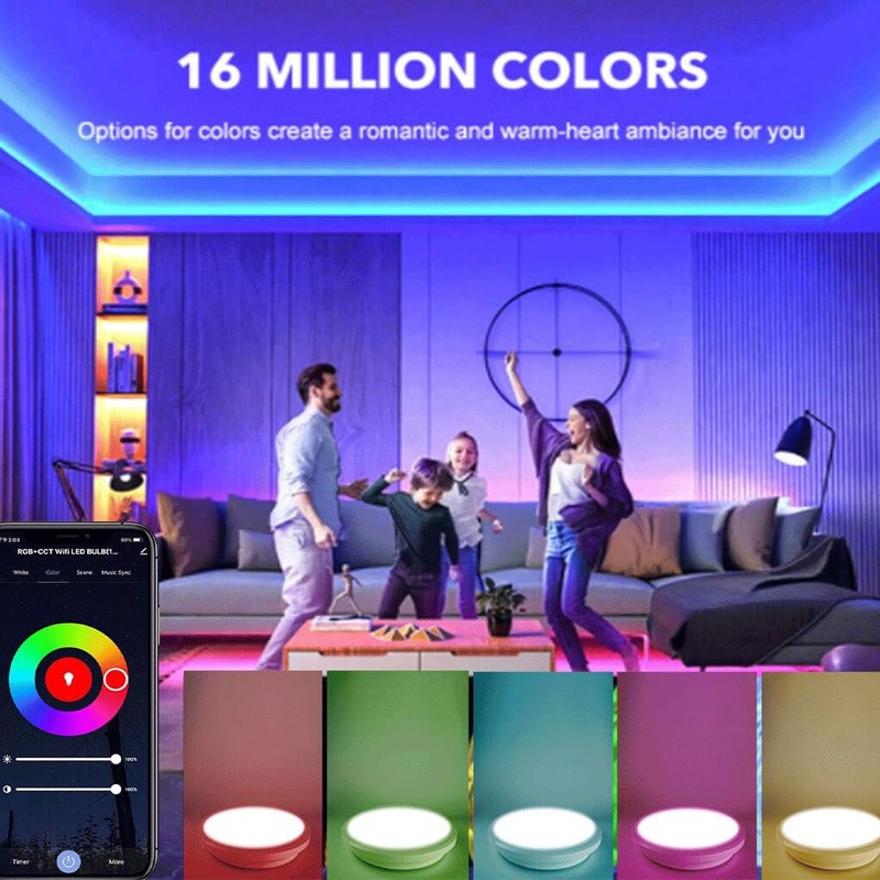 RGB CW GU10 Voice-Activated Spotlight Memory Function and Group Control